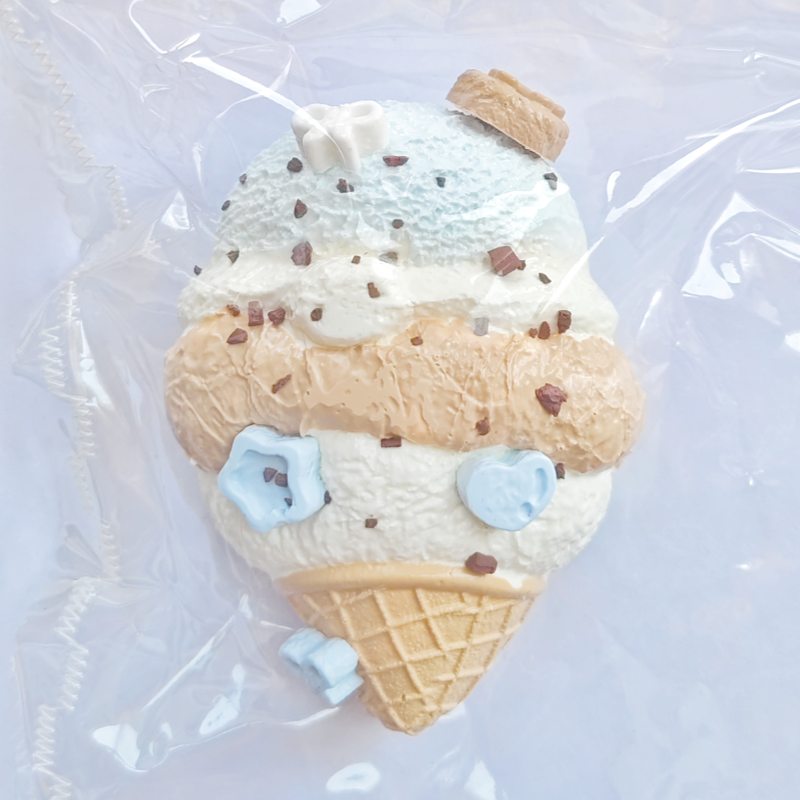 [Only One Left!] Taba Squishy: Sea Salt Ice Cream Cone with Oreo Crumbs