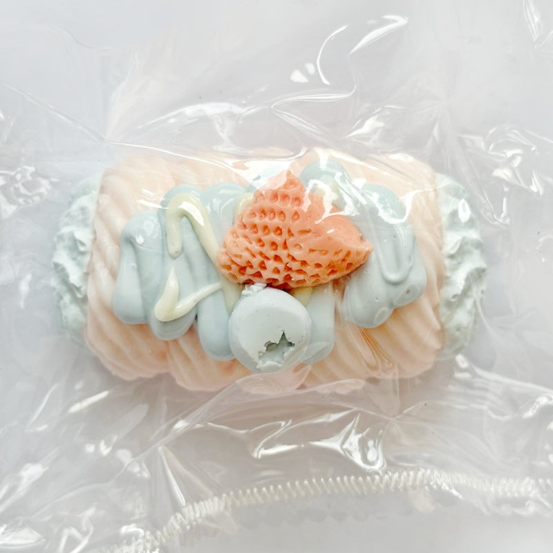 [Only One Left!] Taba Squishy: Pink-and-Blue Cream Roll Cake