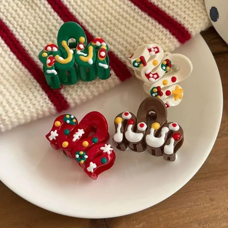 Cream Color Claw Clip Set 4pcs