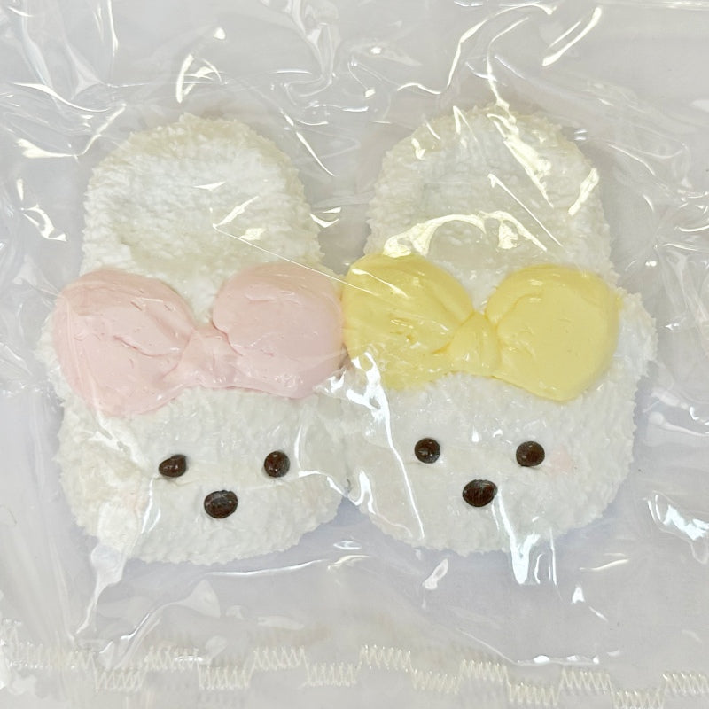 [Only One Left!] Taba Squishy: Bowknot Bear Cotton Slippers