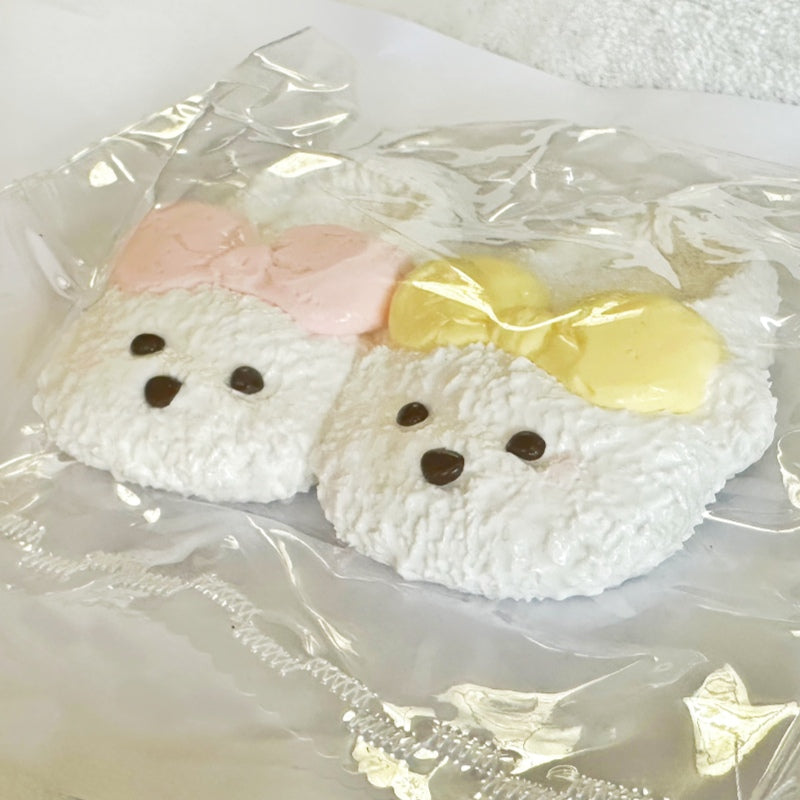 [Only One Left!] Taba Squishy: Bowknot Bear Cotton Slippers