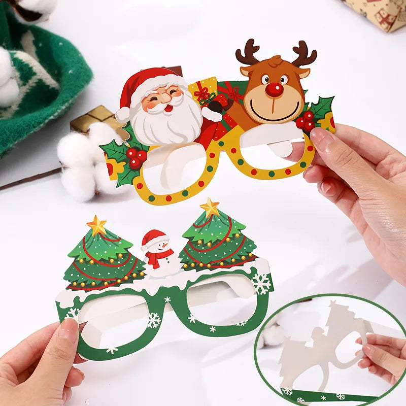 Christmas Theme Paper Cute Frameless Glasses 12pcs Wholesale