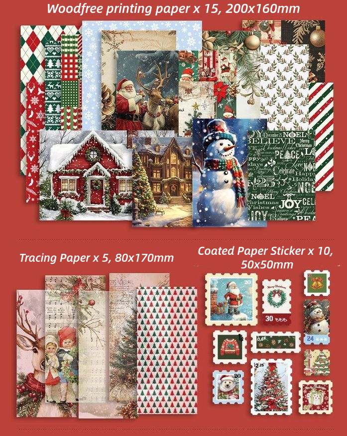 157-Piece Christmas Art Journal Gift Set