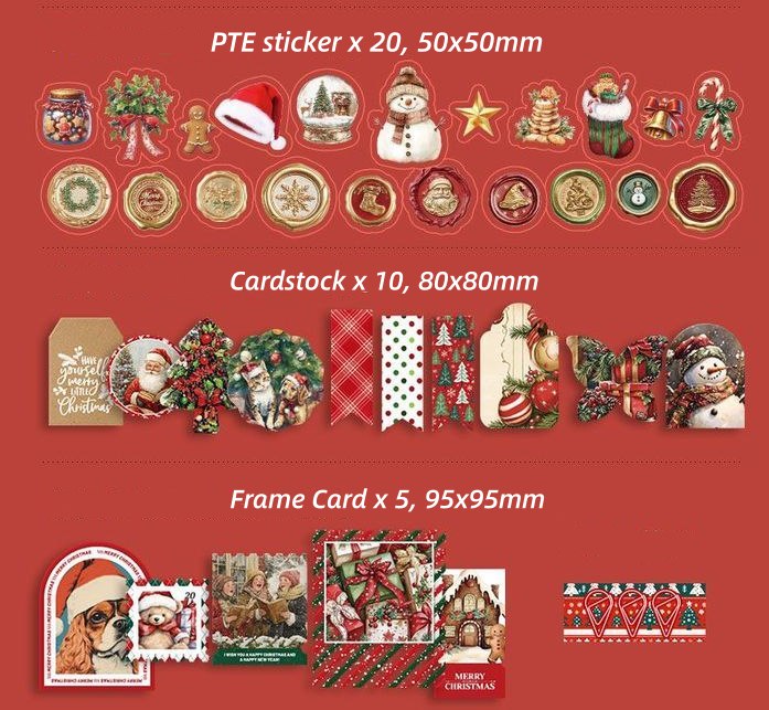 157-Piece Christmas Art Journal Gift Set