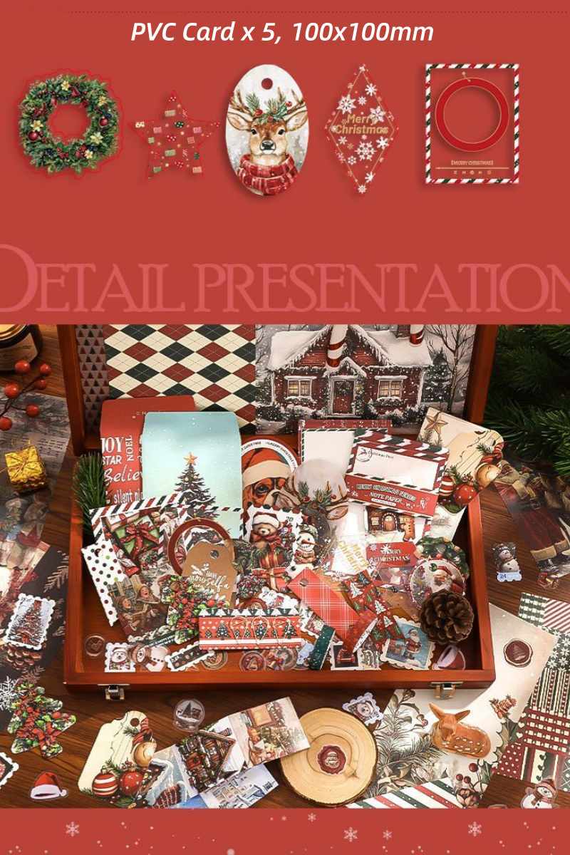 157-Piece Christmas Art Journal Gift Set