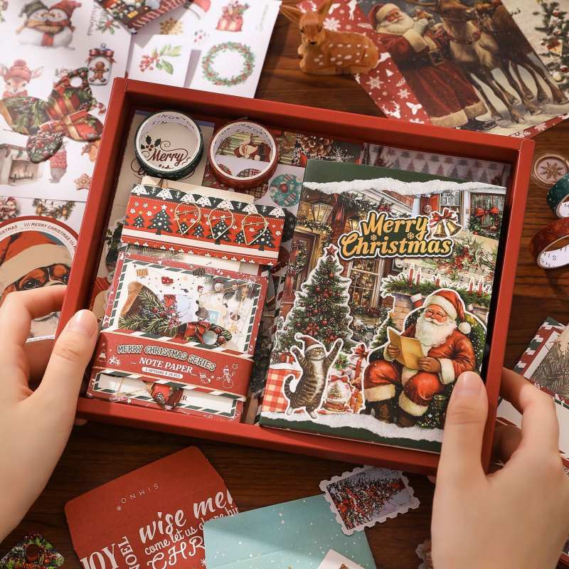 157-Piece Christmas Art Journal Gift Set