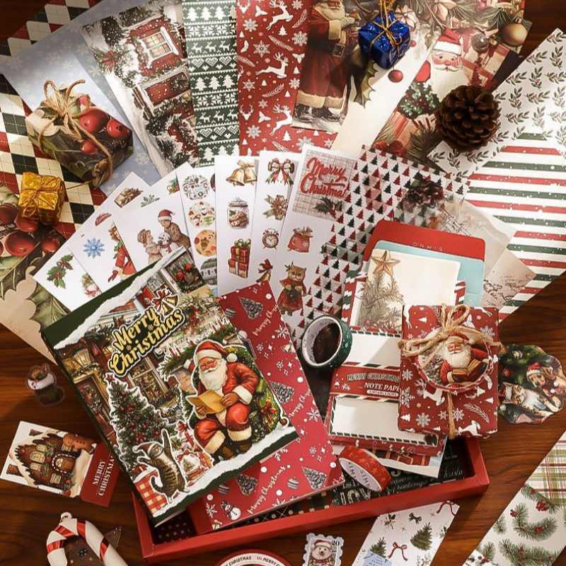 157-Piece Christmas Art Journal Gift Set