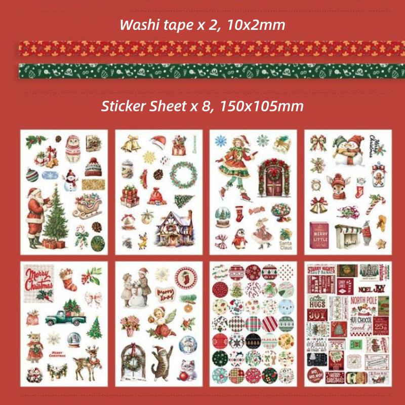 157-Piece Christmas Art Journal Gift Set