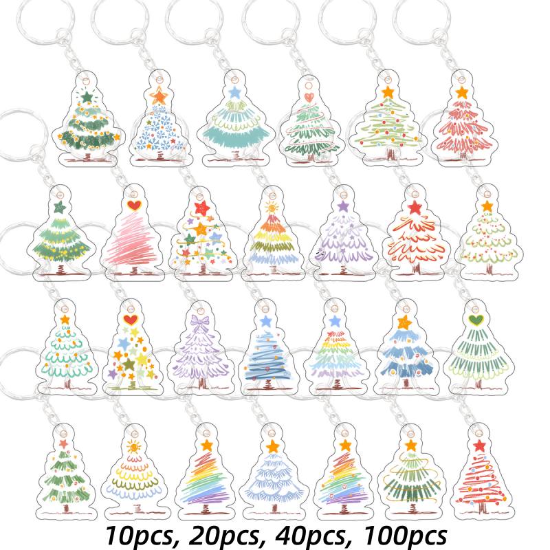 Acrylic Christmas tree keychain wholesale
