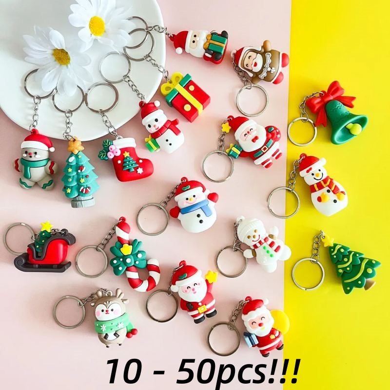 Random Style Christmas Themed Keychain Wholesale