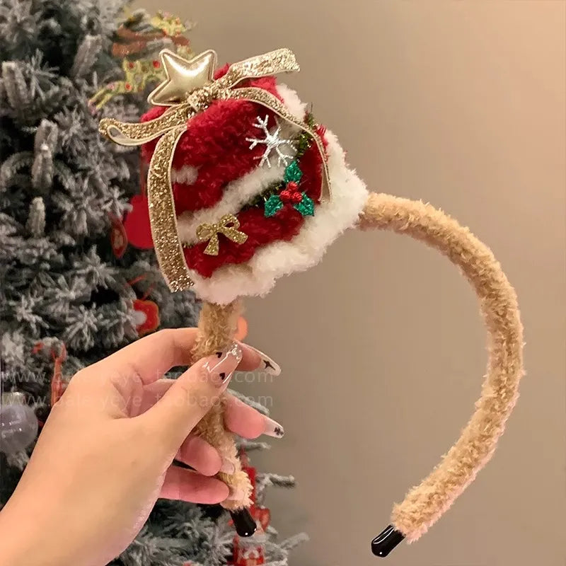 Cute Plush Textured Christmas Atmosphere Headband