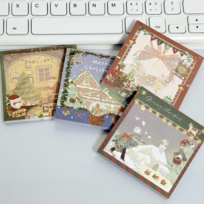 Cute Christmas Theme Notepad 4pcs Wholesale