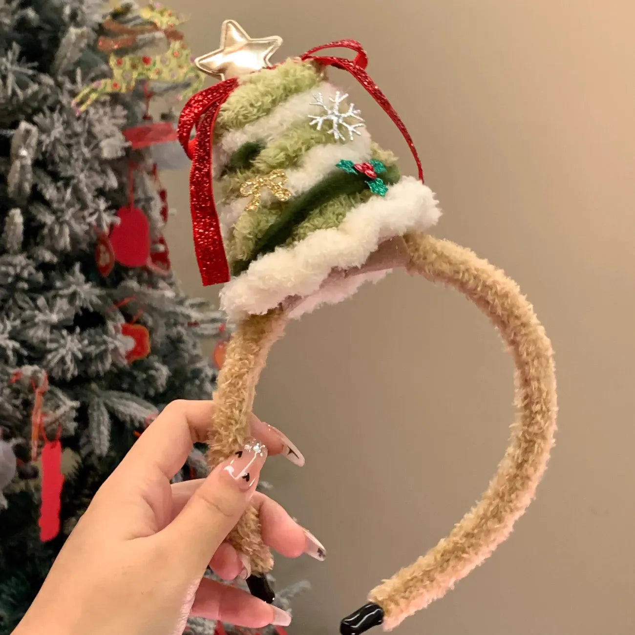 Cute Plush Textured Christmas Atmosphere Headband