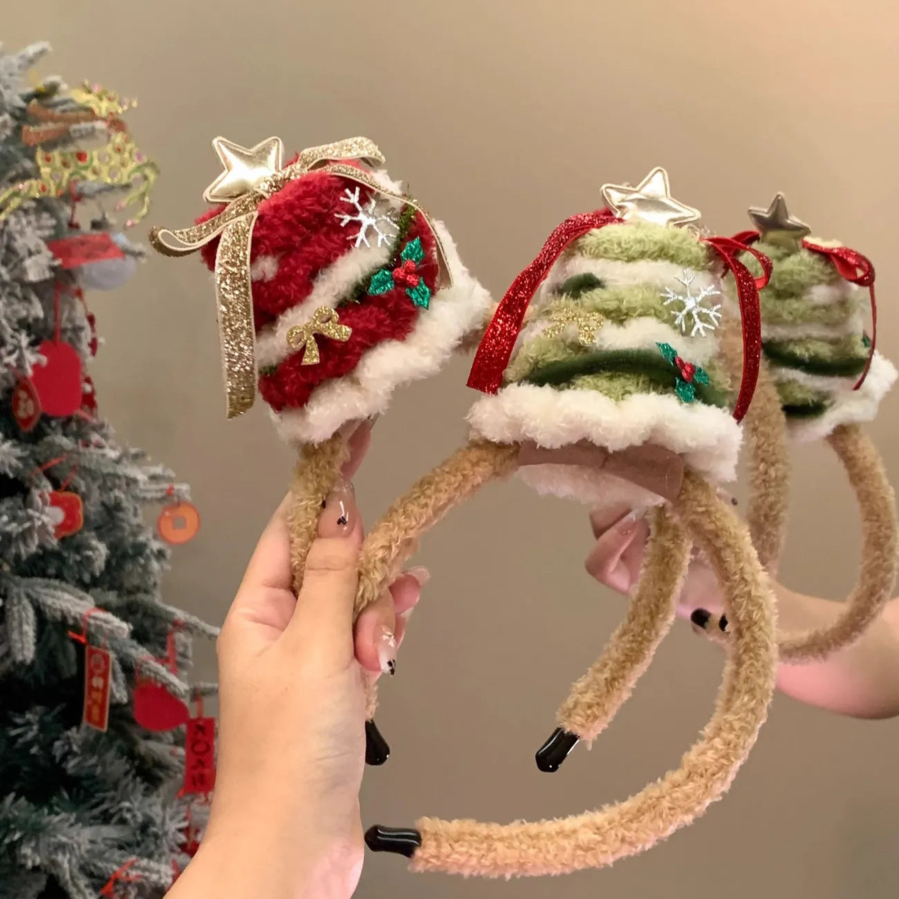 Cute Plush Textured Christmas Atmosphere Headband