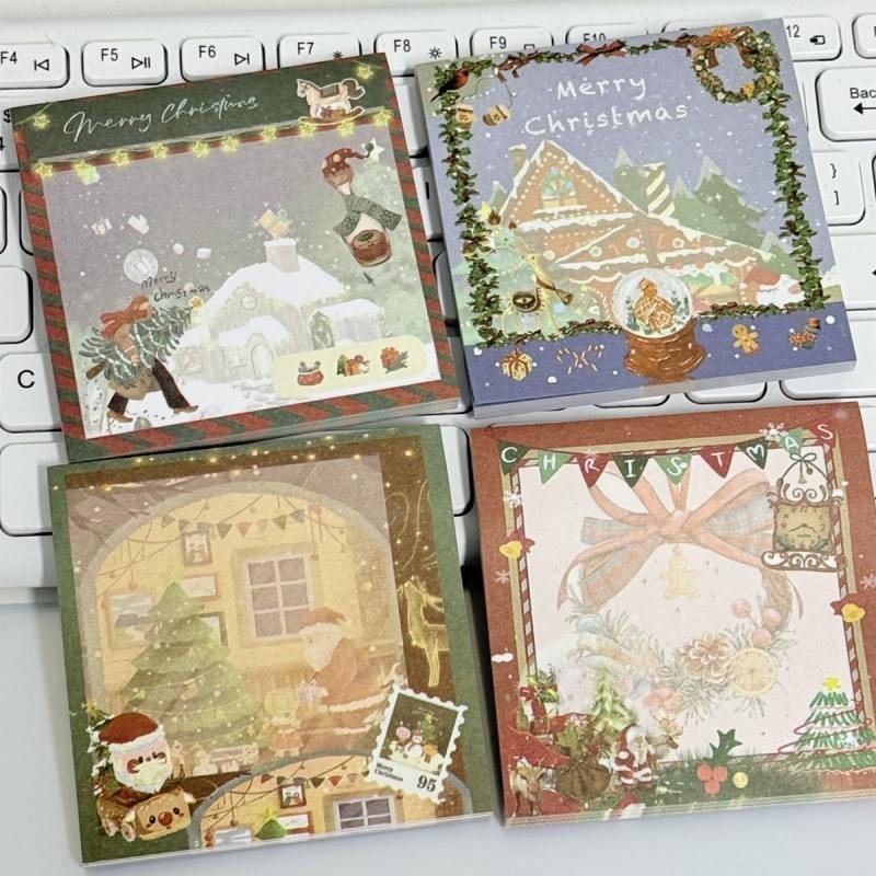 Cute Christmas Theme Notepad 4pcs Wholesale
