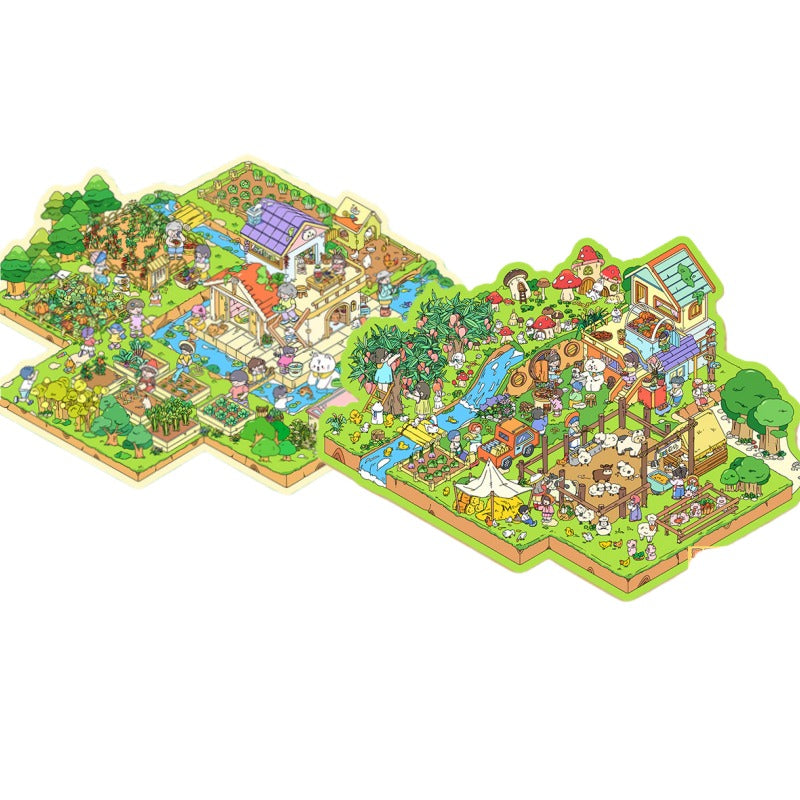 [Large] 2.5D Scenic Stickers: Happy Farm Chapter & Sunshine Ranch